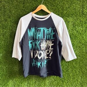 Heartist What The F Have I Done Baseball T-Shirt Tee Rock Hardcore